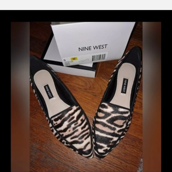 Nine West Shoes - 2/25 Nine West Size 6 ABAY Smoking/Ballet Flats Shoes Leopard Calf Hair Multi
